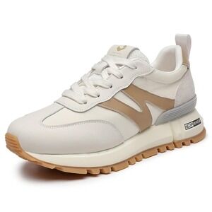 Somiliss Sneakers Walking‎ Shoes Casual Athletic Style Cream Beige